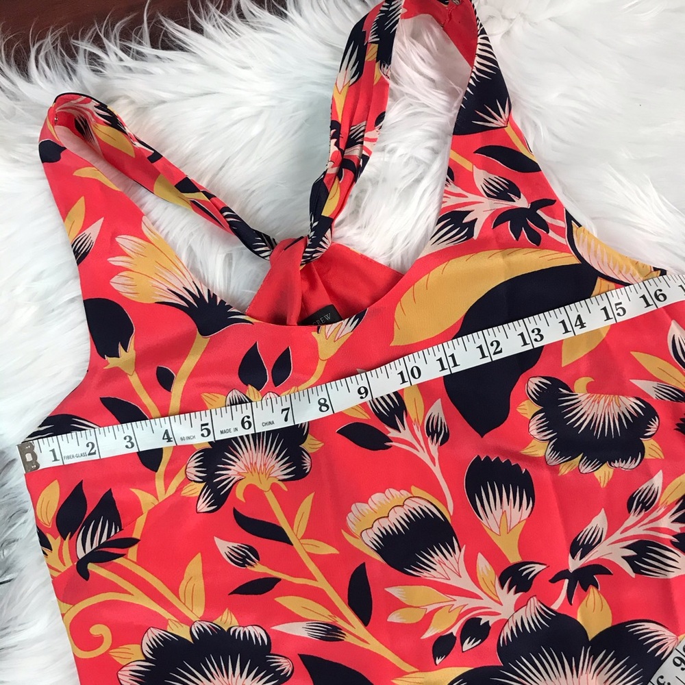 ❌SOLD❌Crew Twist Back Floral Hibiscus Orange - Picture 4 of 8